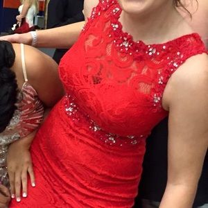 Red homecoming dress